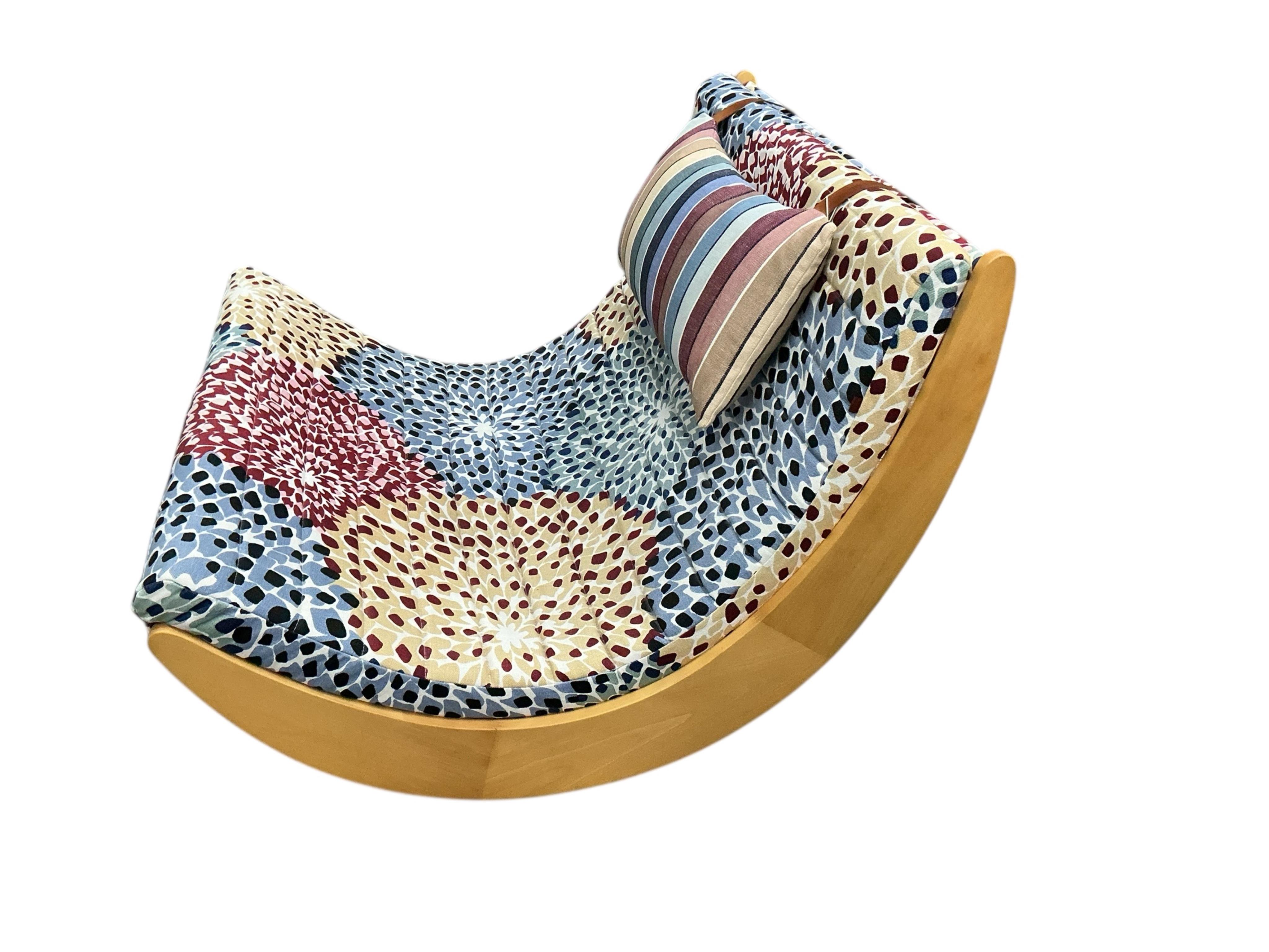 A contemporary Missoni Maple Rocking Chair, width 100cm, depth 84cm, height 92cm